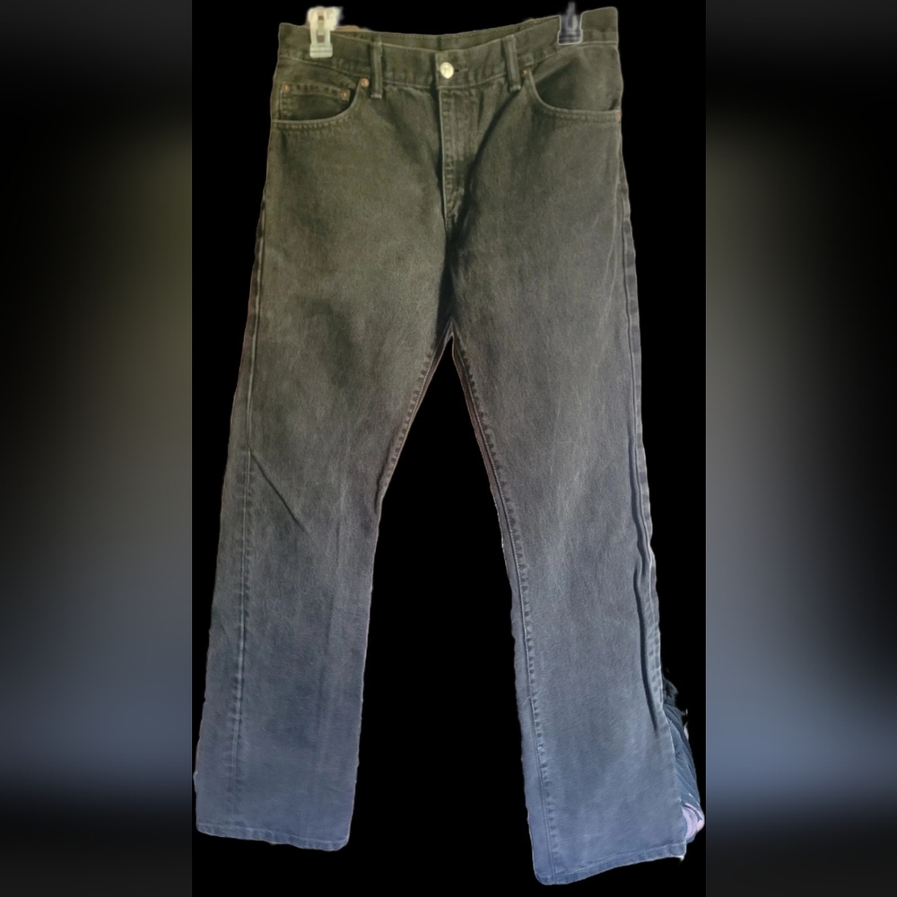 Men's Levi's 517 Black Faded Jeans Size 34/34 100% Cotton Denim